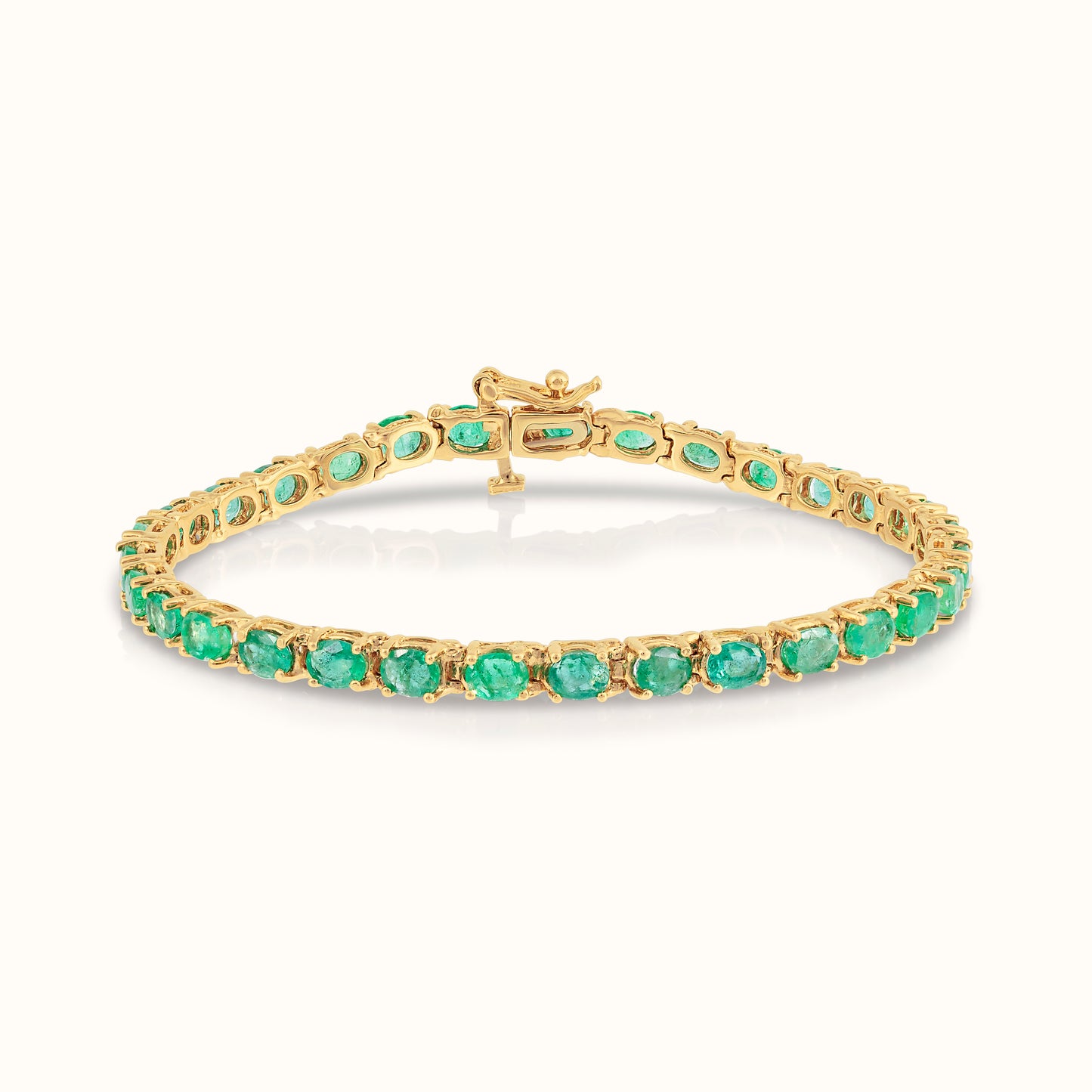 Emerald Oval Tennis Bracelet - AVIR New York