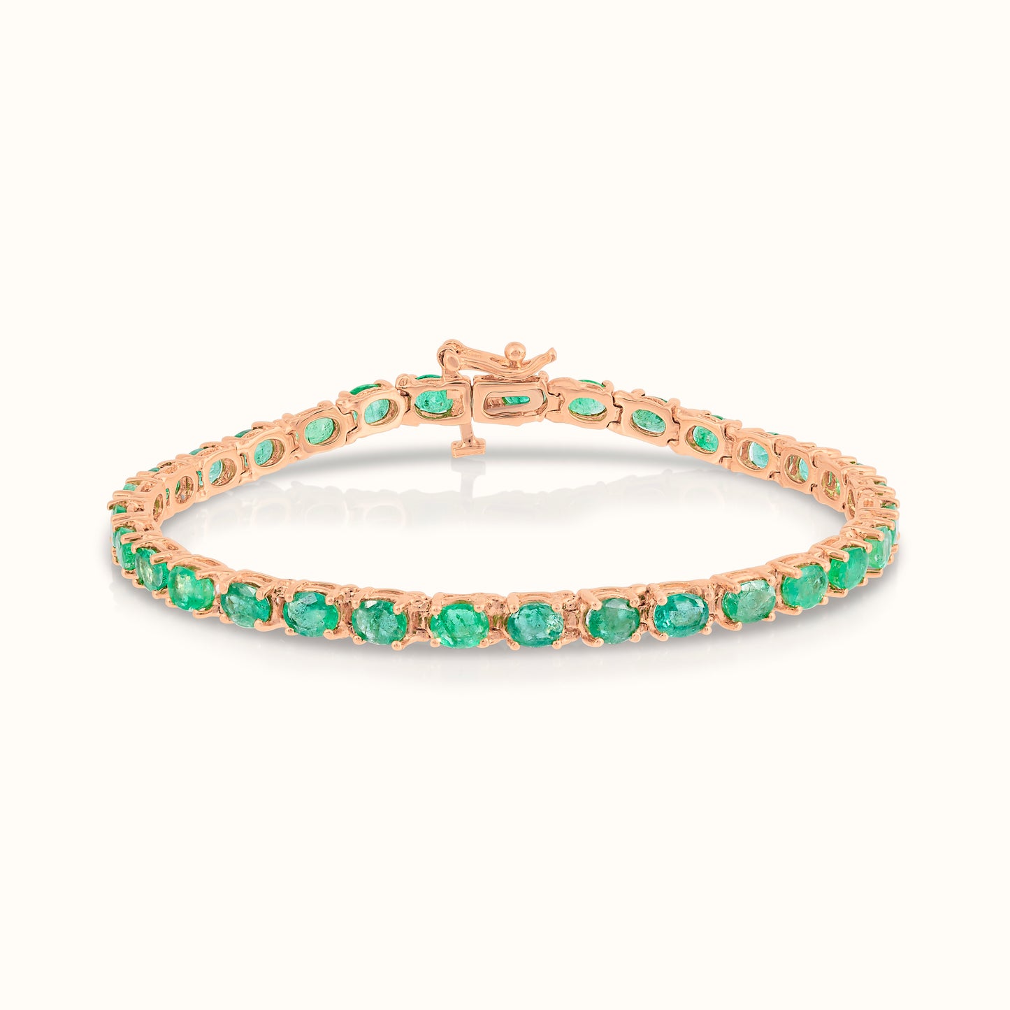 Emerald Oval Tennis Bracelet - AVIR New York