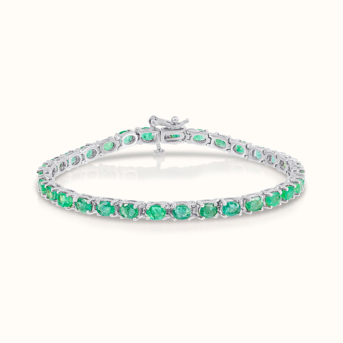Emerald Oval Tennis Bracelet - AVIR New York