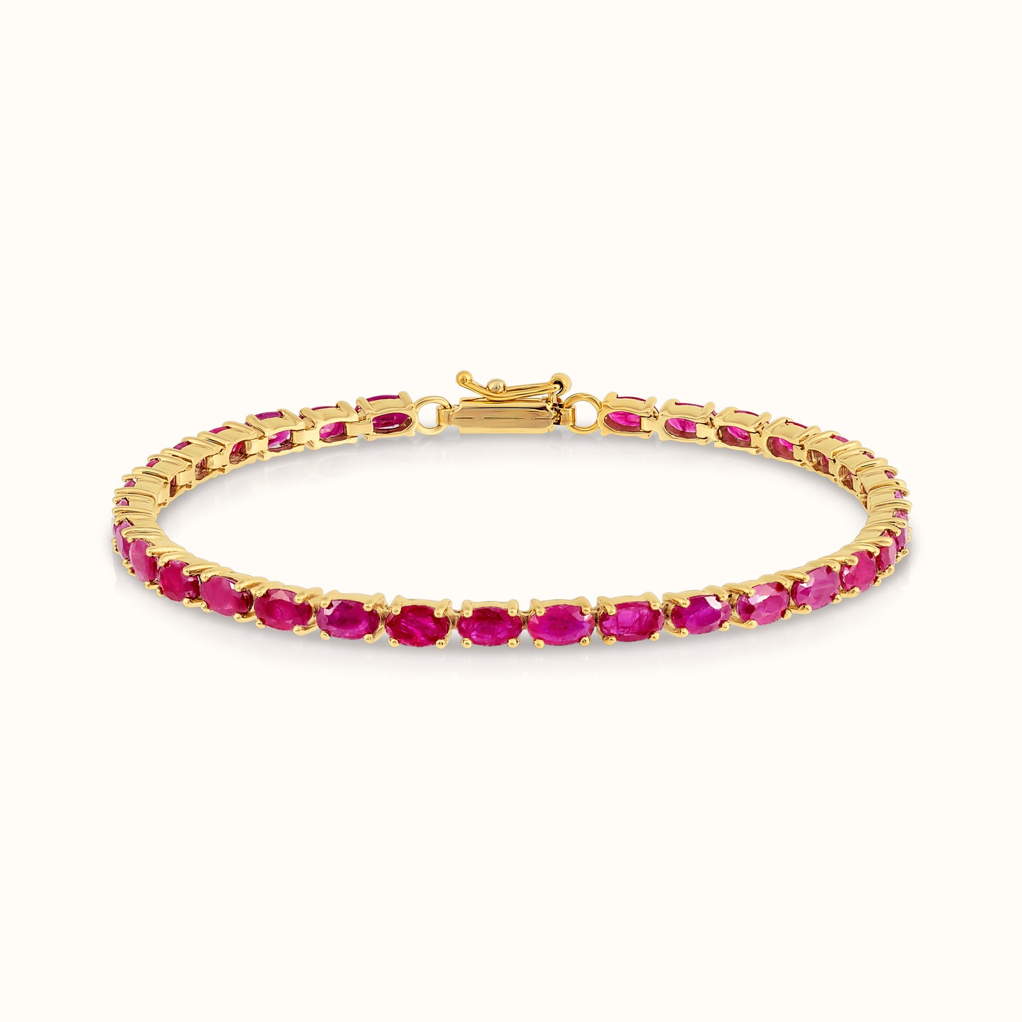 Ruby Oval Tennis Bracelet - AVIR New York