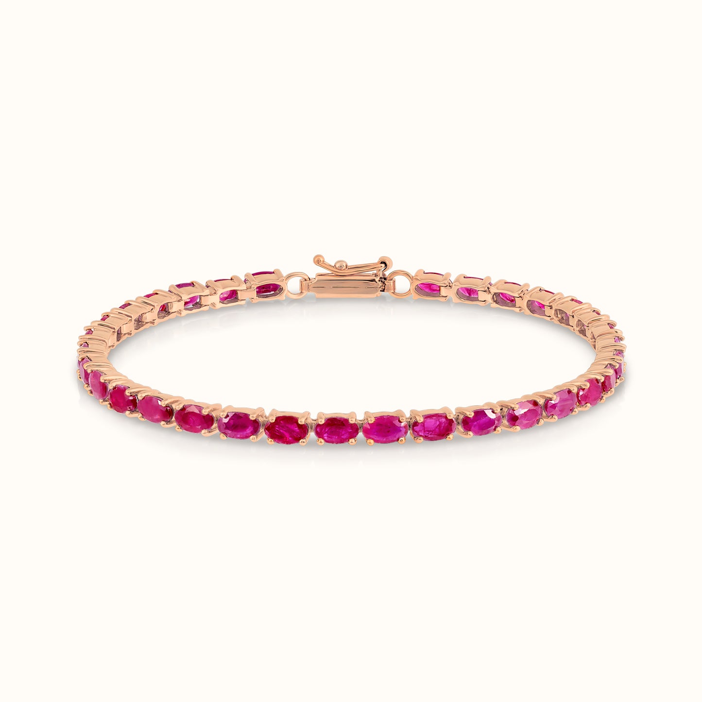 Ruby Oval Tennis Bracelet - AVIR New York