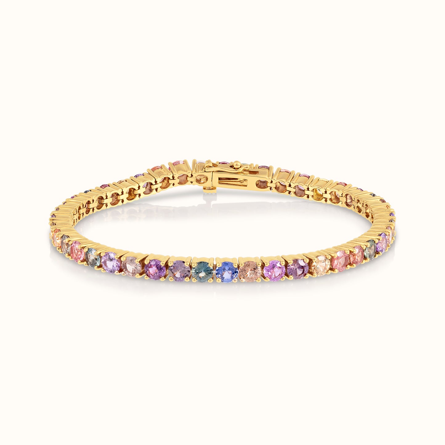 Muticolour Sapphire Tennis Bracelet - AVIR New York