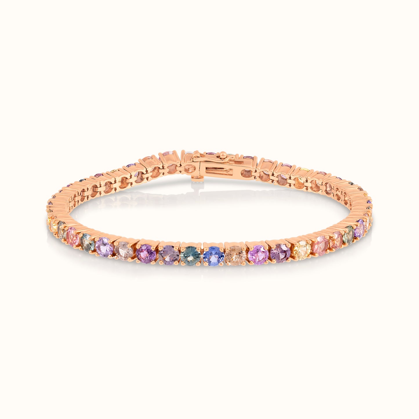 Muticolour Sapphire Tennis Bracelet - AVIR New York