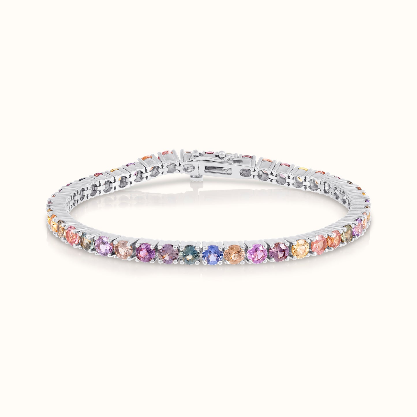 Muticolour Sapphire Tennis Bracelet - AVIR New York