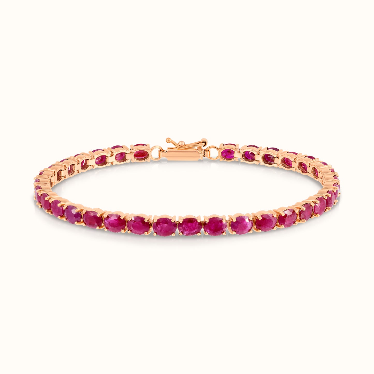 Ruby Oval Tennis Bracelet - AVIR New York