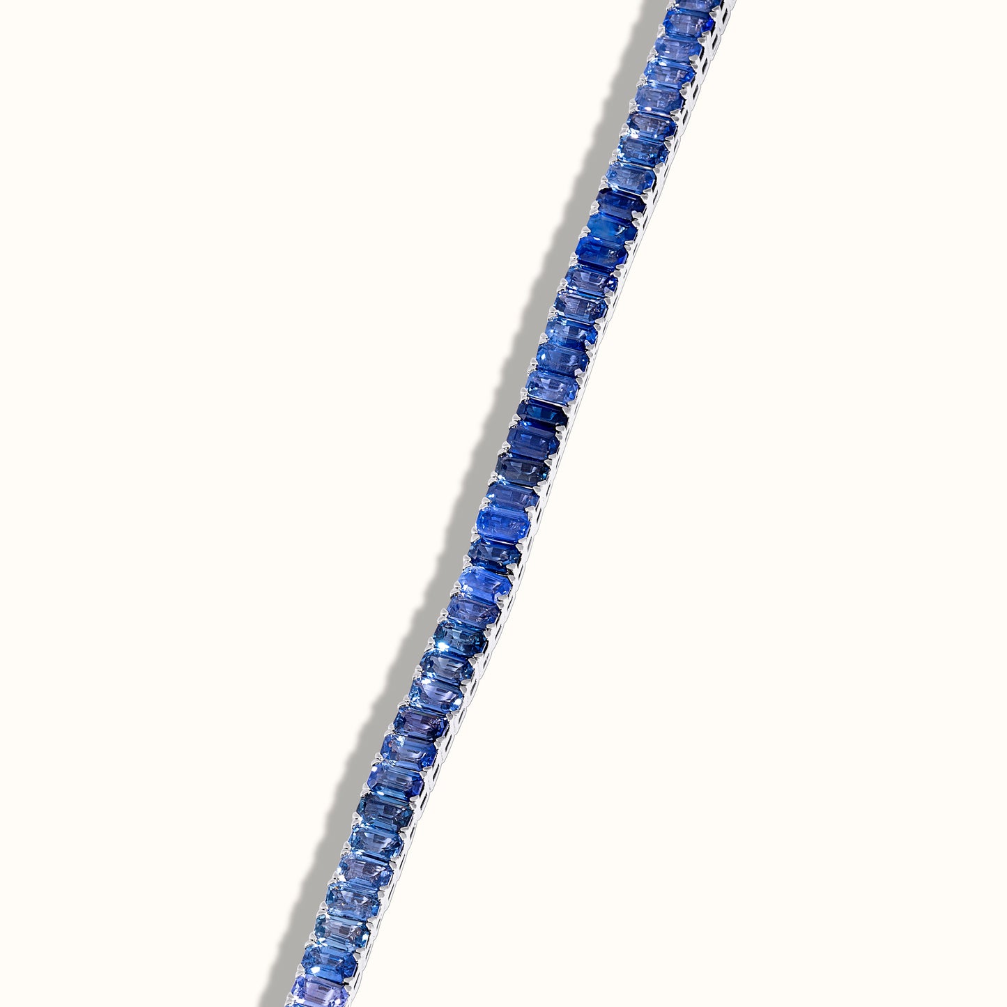Sapphire Emerald Cut Tennis Bracelet - AVIR New York