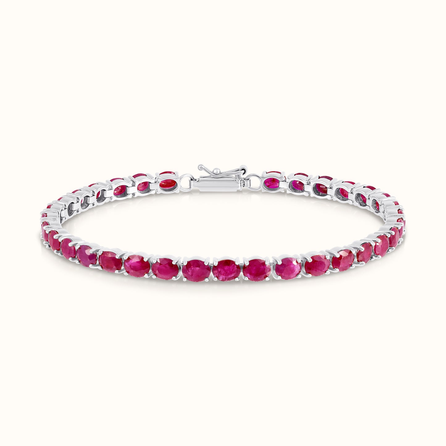 Ruby Oval Tennis Bracelet - AVIR New York