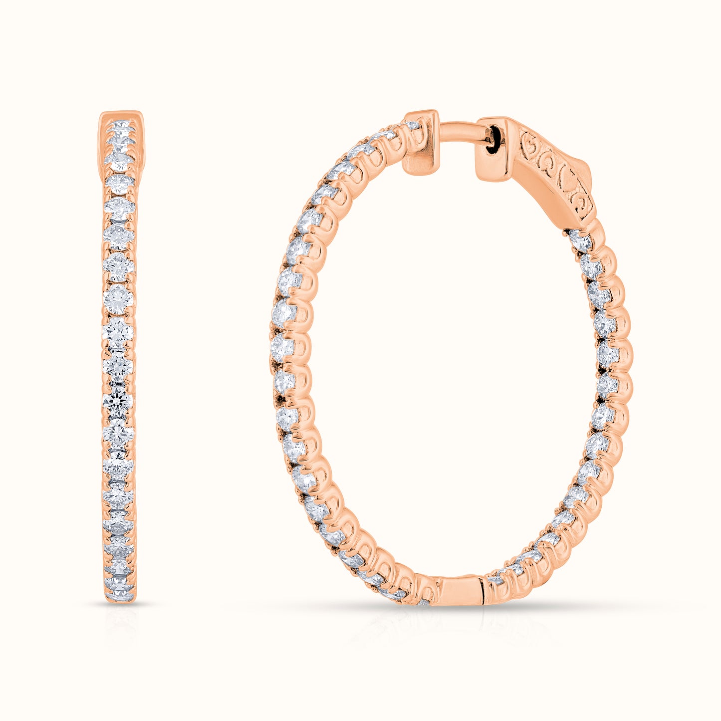 Classic Natural Diamond Hoop Earrings - AVIR New York