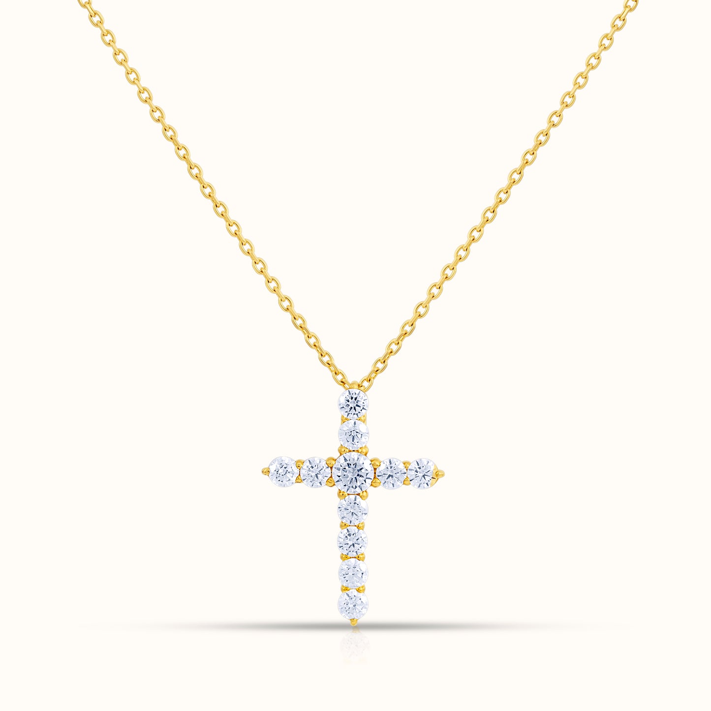 Natural Diamond Cross Necklace - AVIR New York