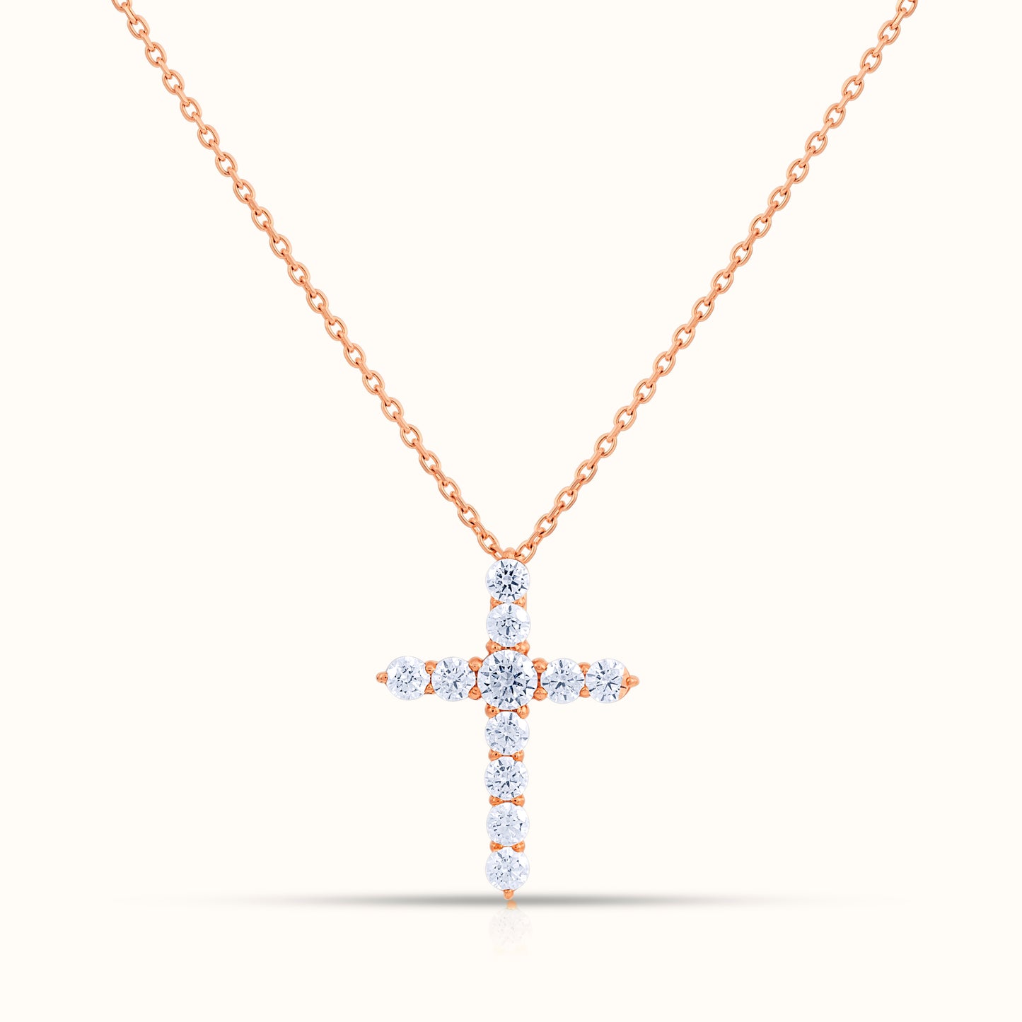 Natural Diamond Cross Necklace - AVIR New York