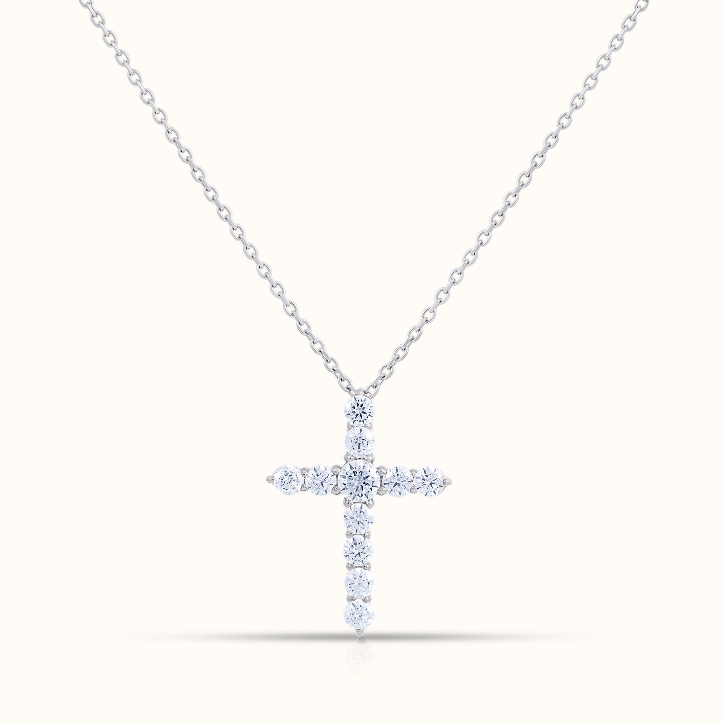 Natural Diamond Cross Necklace - AVIR New York