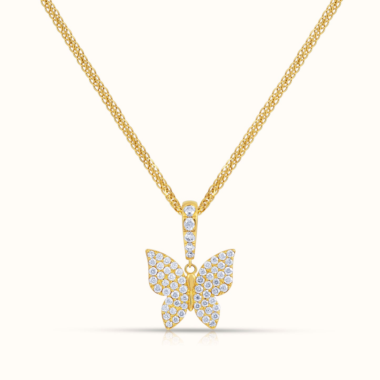 Petite Butterfly Natural Diamond Necklace - AVIR New York