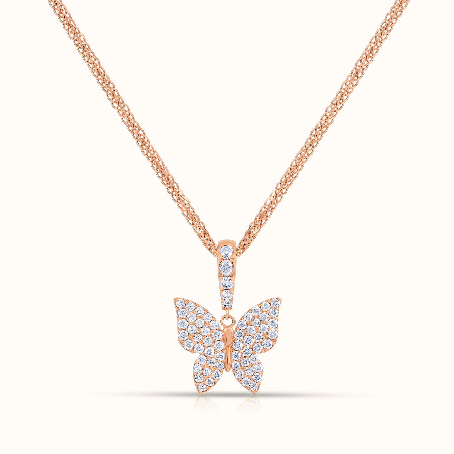 Petite Butterfly Natural Diamond Necklace - AVIR New York