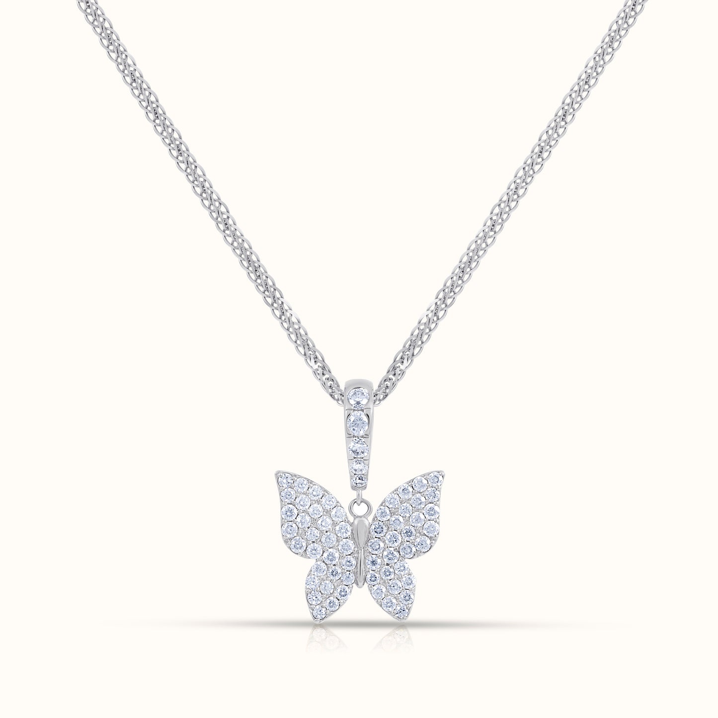 Petite Butterfly Natural Diamond Necklace - AVIR New York