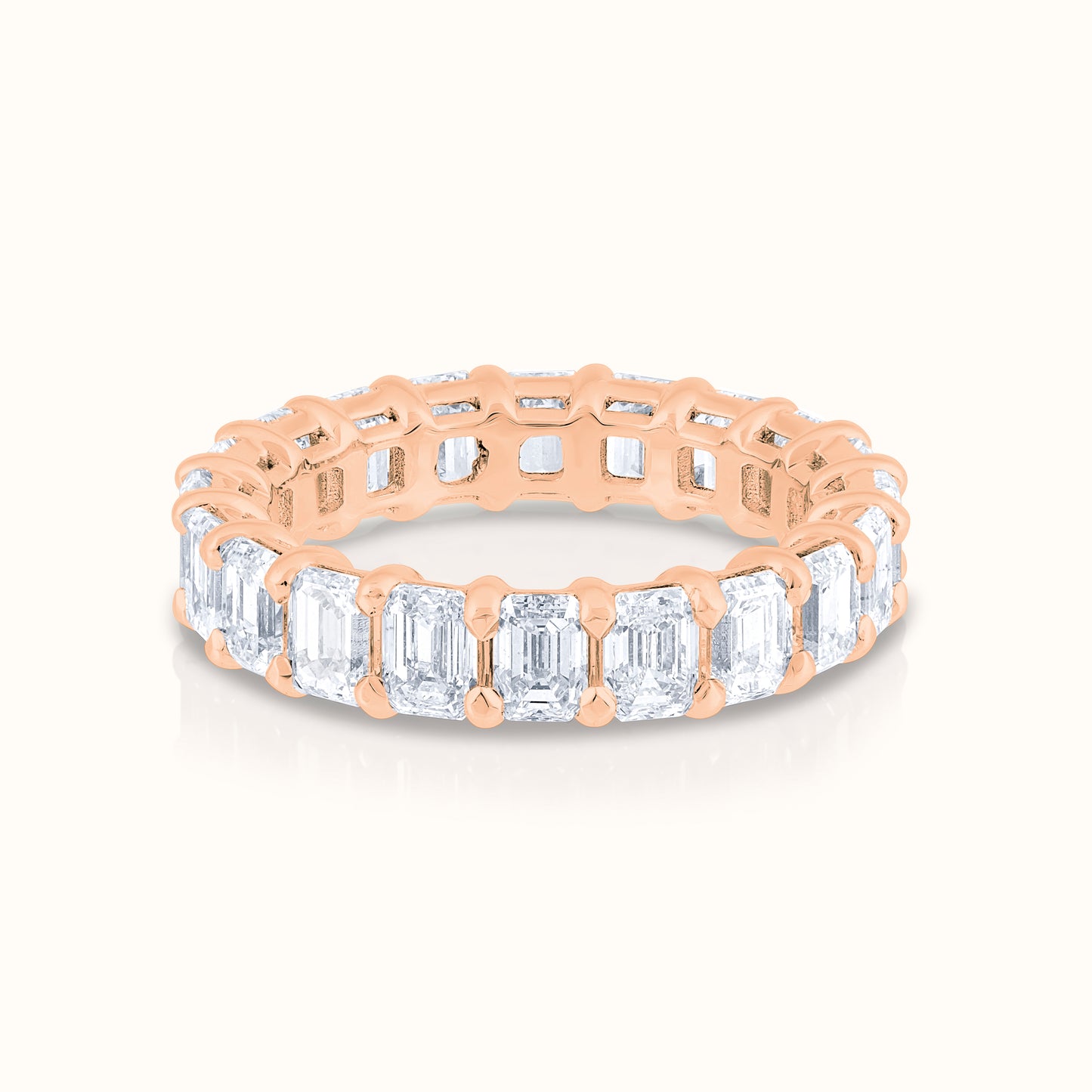 4.50 Carat Emerald Full Eternity Natural Diamond Band - AVIR New York