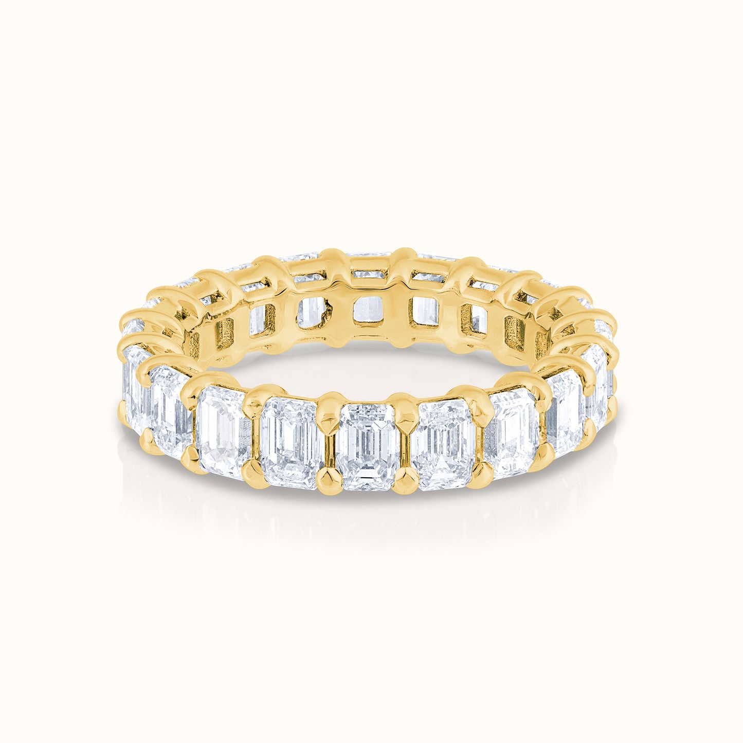 4.50 Carat Emerald Full Eternity Natural Diamond Band - AVIR New York