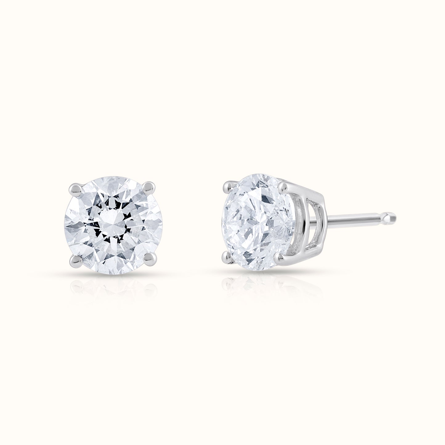 Classic 4 Prong IGI Certified Lab Grown Diamond Stud Earrings - AVIR New York