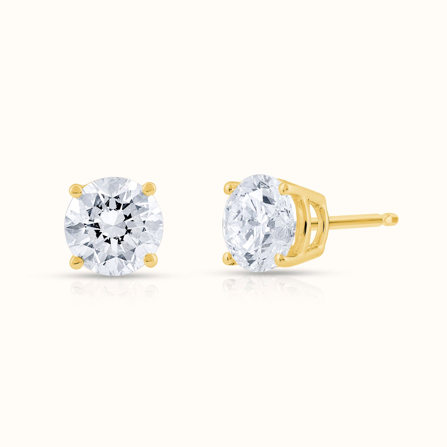 Classic 4 Prong IGI Certified Lab Grown Diamond Stud Earrings - AVIR New York