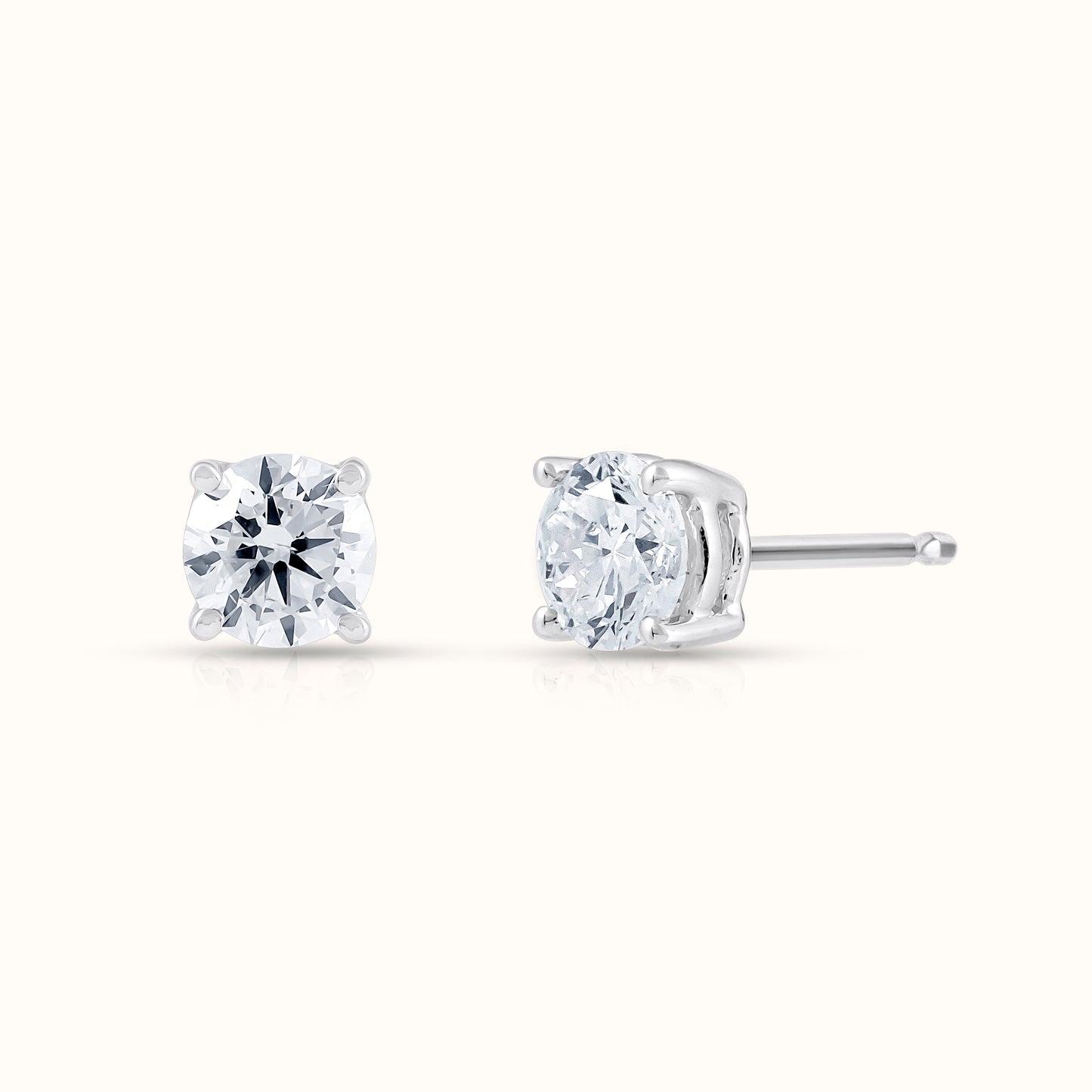 Classic 4 Prong IGI Certified Lab Grown Diamond Stud Earrings - AVIR New York