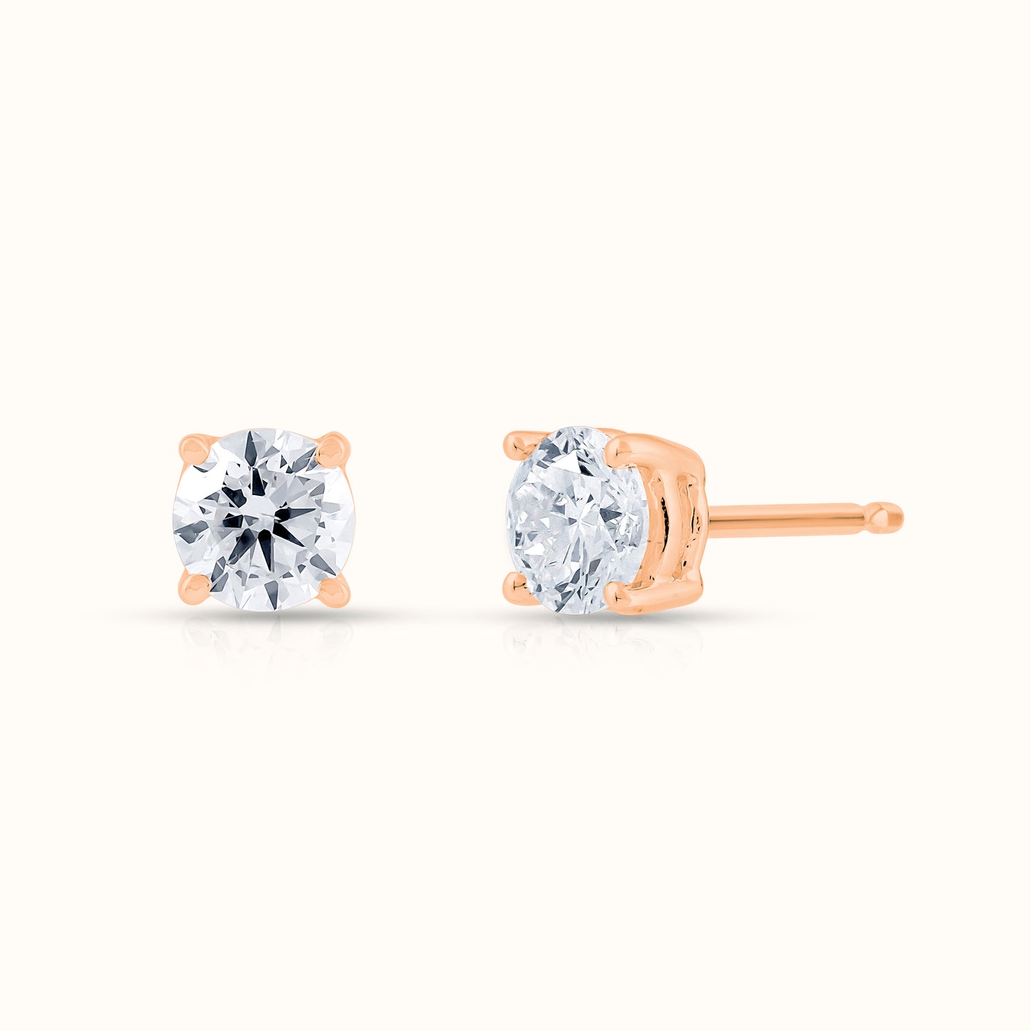 Classic 4 Prong IGI Certified Lab Grown Diamond Stud Earrings - AVIR New York