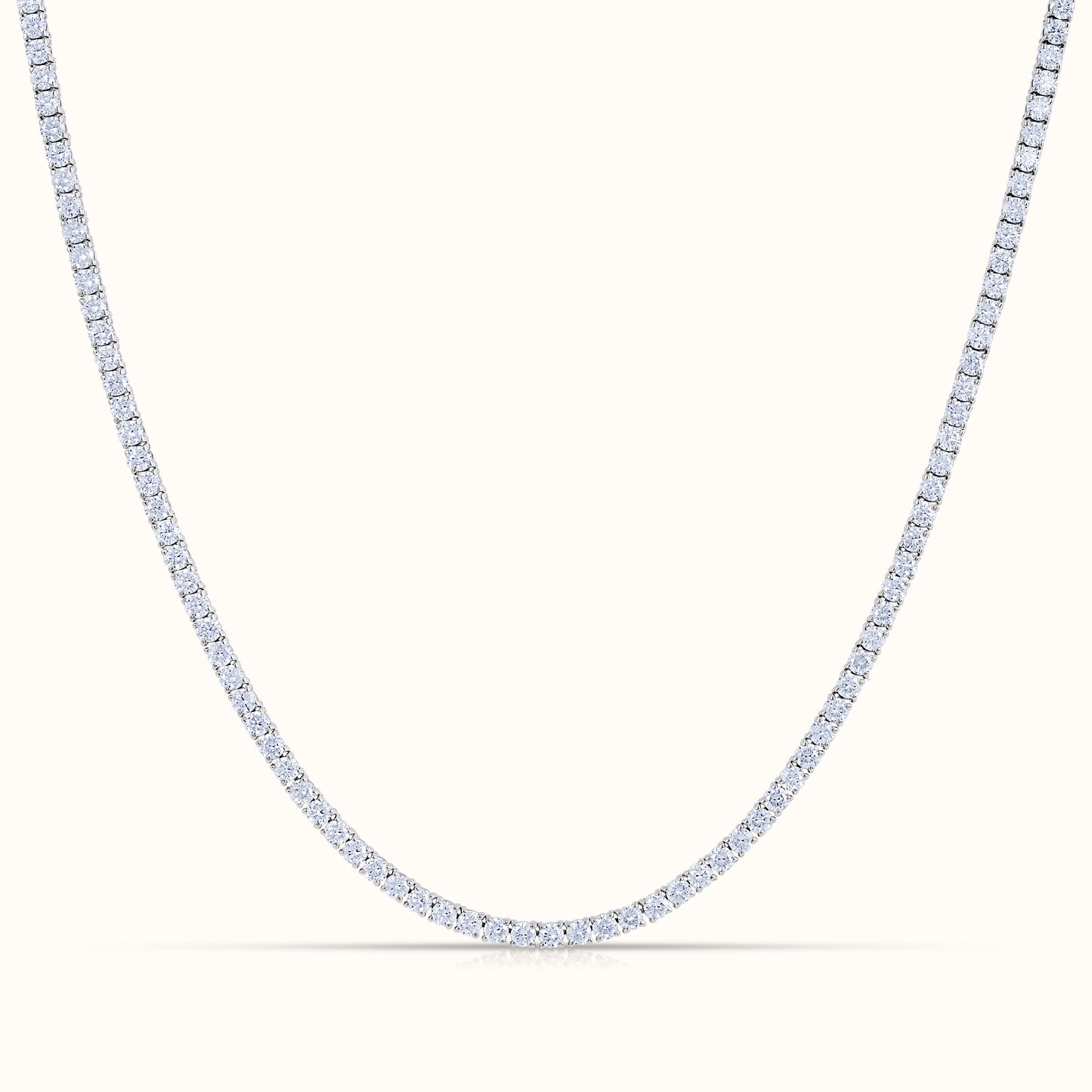 Classic 4 Prong Natural Diamond Tennis Necklace - AVIR New York
