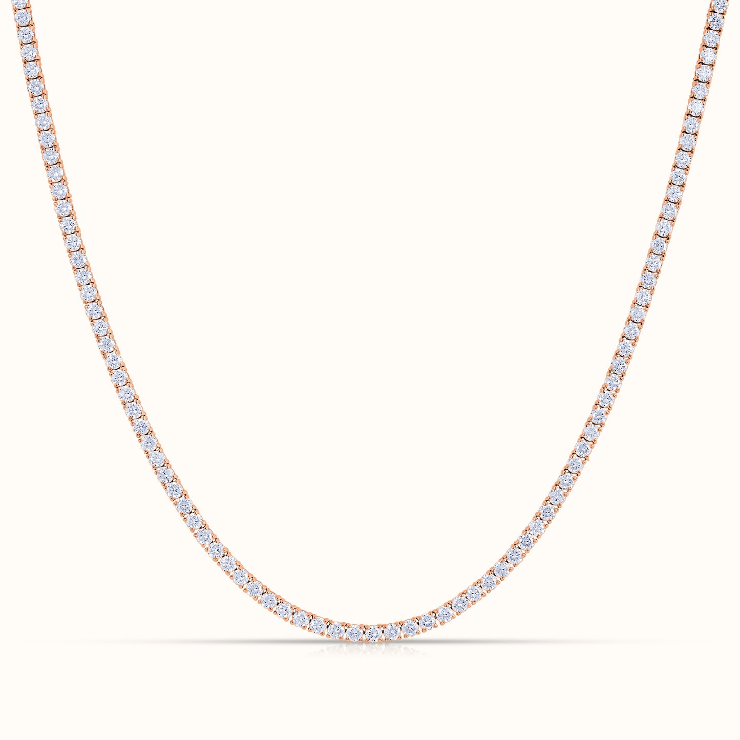 Classic 4 Prong Natural Diamond Tennis Necklace - AVIR New York