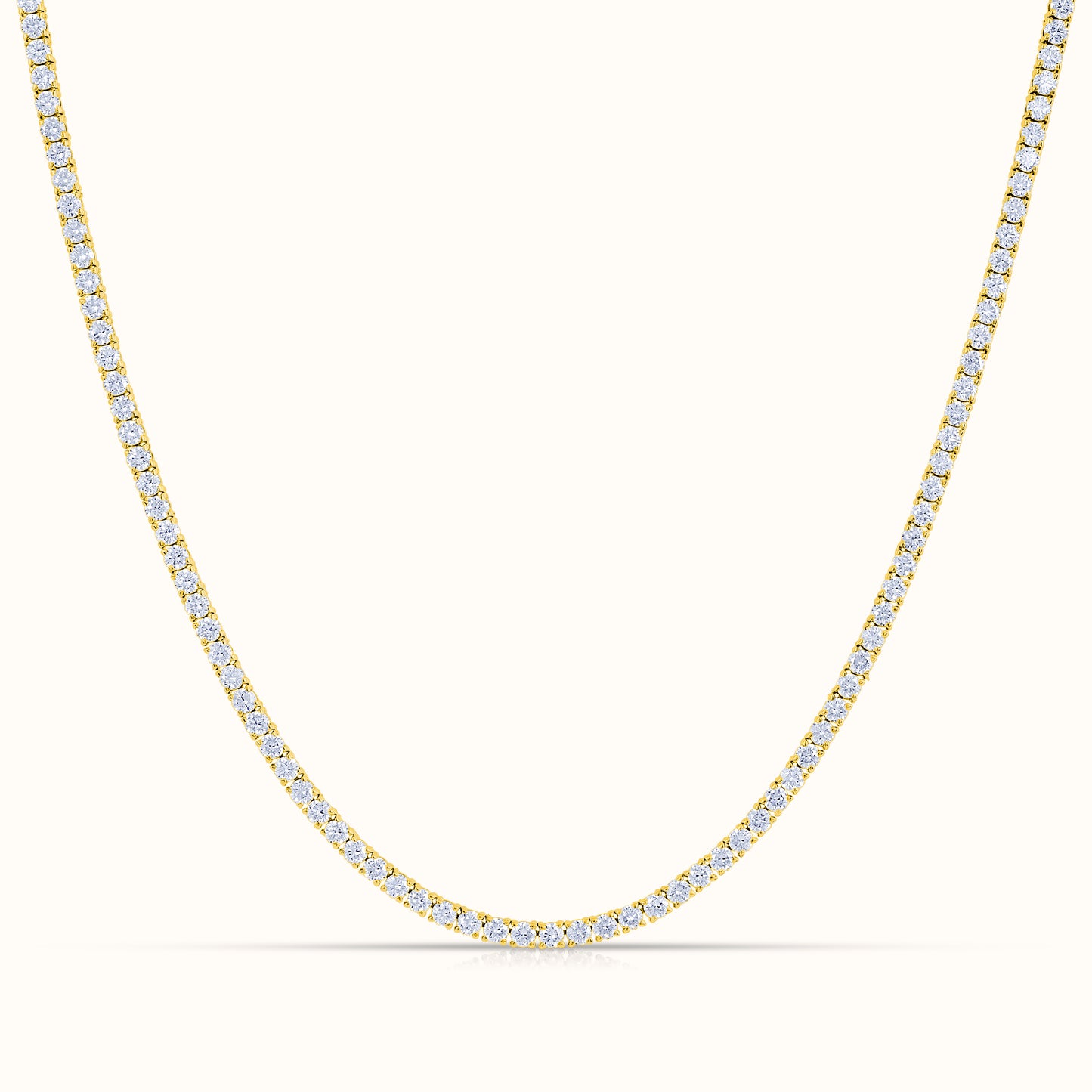 Classic 4 Prong Natural Diamond Tennis Necklace - AVIR New York