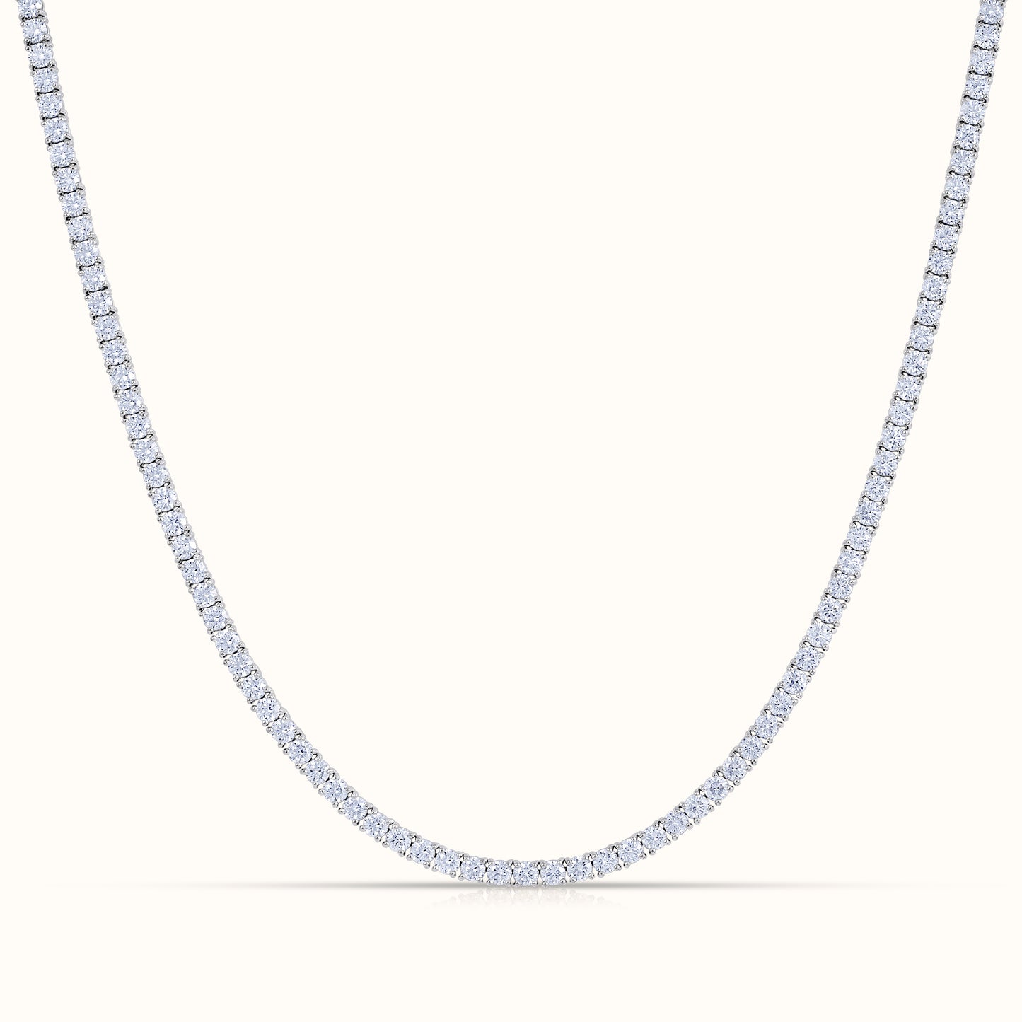 Classic 4 Prong Natural Diamond Tennis Necklace - AVIR New York