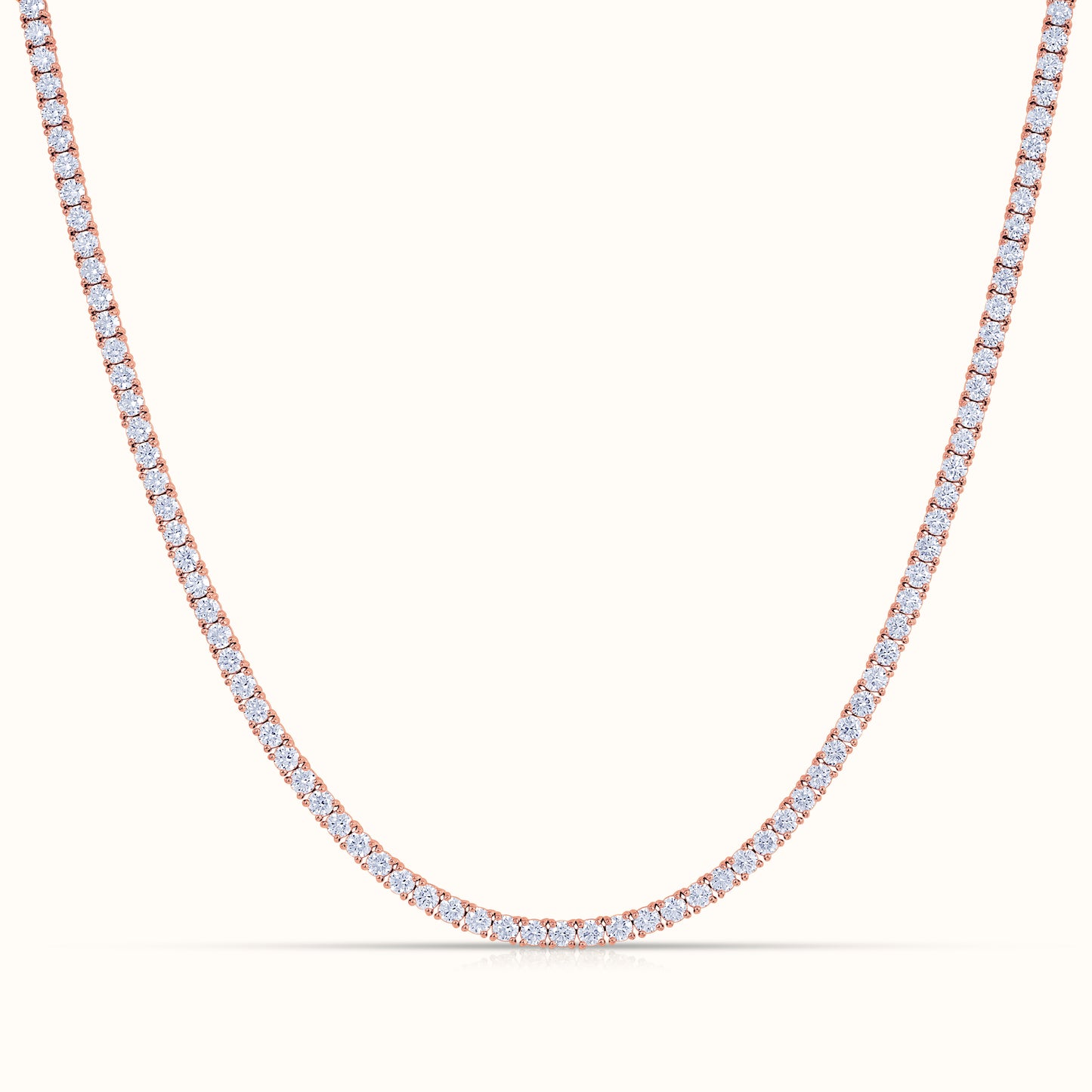 Classic 4 Prong Natural Diamond Tennis Necklace - AVIR New York