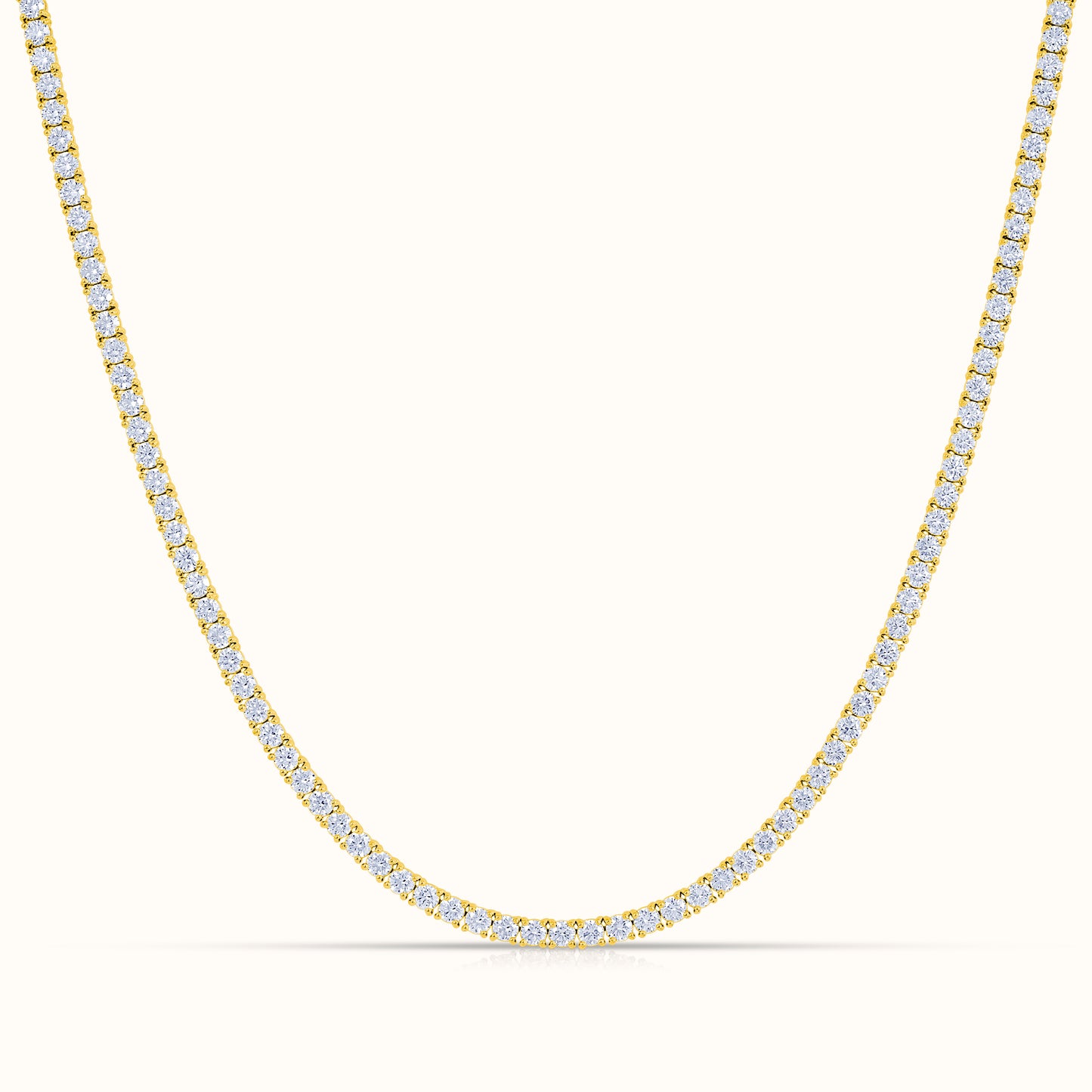 Classic 4 Prong Natural Diamond Tennis Necklace - AVIR New York