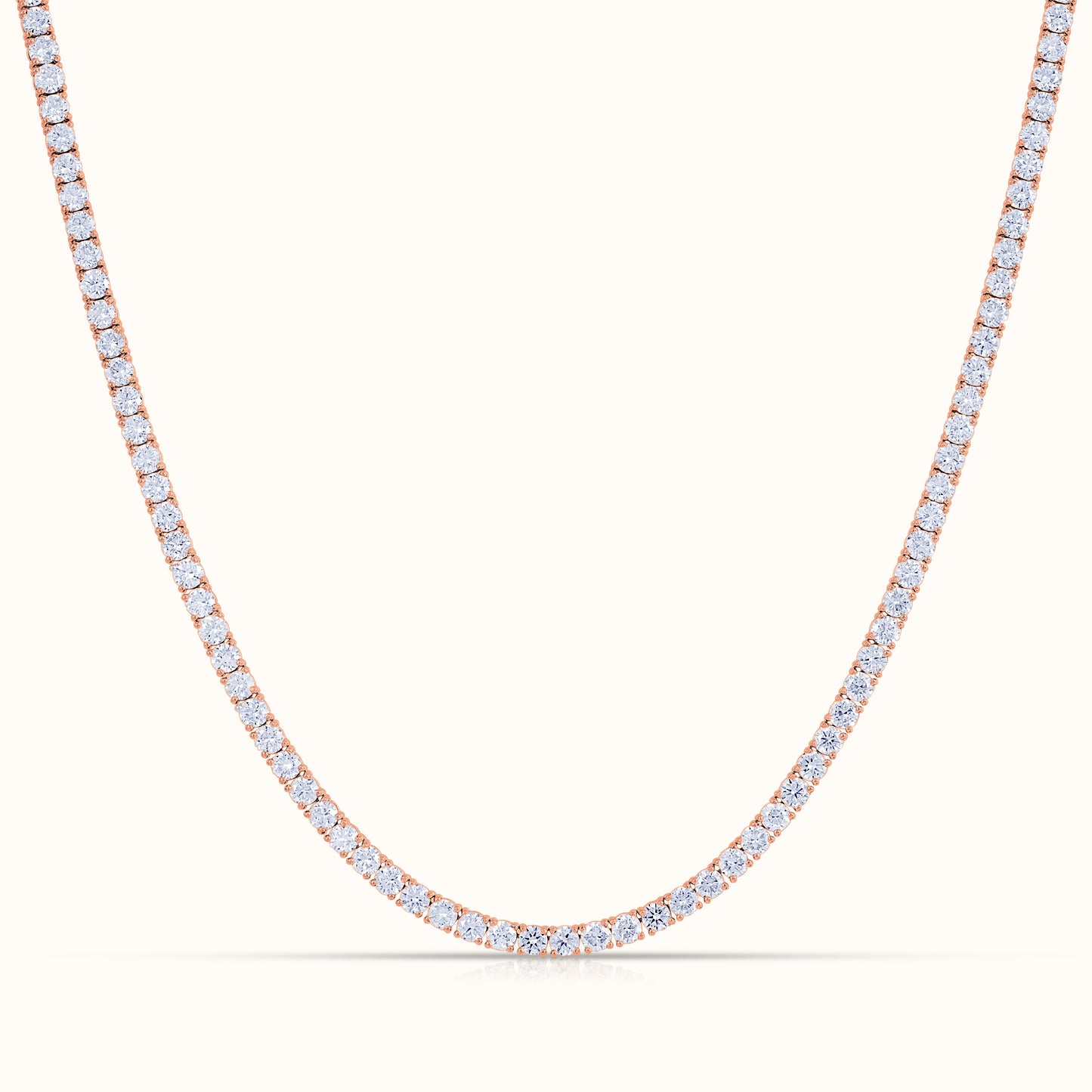 Classic 4 Prong Natural Diamond Tennis Necklace - AVIR New York
