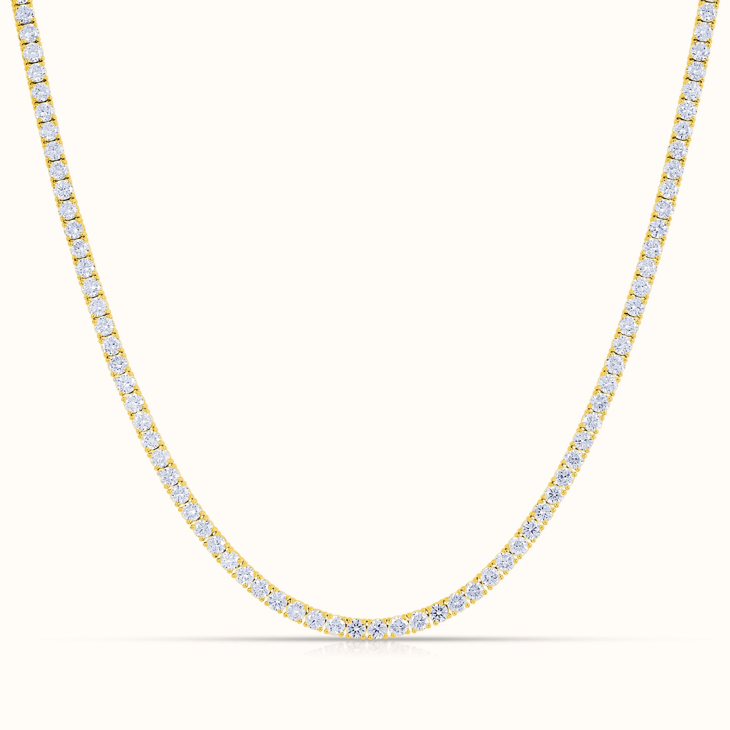 Classic 4 Prong Natural Diamond Tennis Necklace - AVIR New York