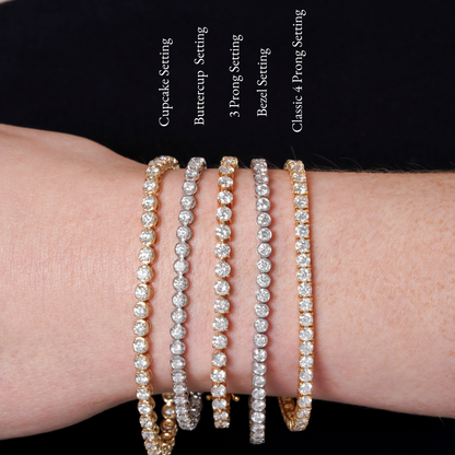 Lab Grown Diamond Buttercup Set Tennis Bracelet