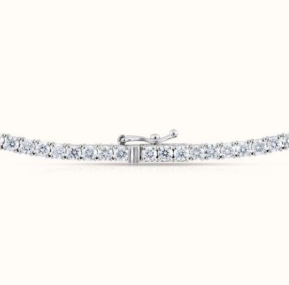 Classic 4 Prong Natural Diamond Tennis Necklace - AVIR New York