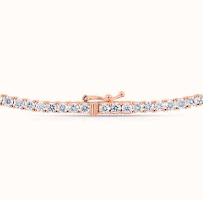 Classic 4 Prong Natural Diamond Tennis Necklace - AVIR New York