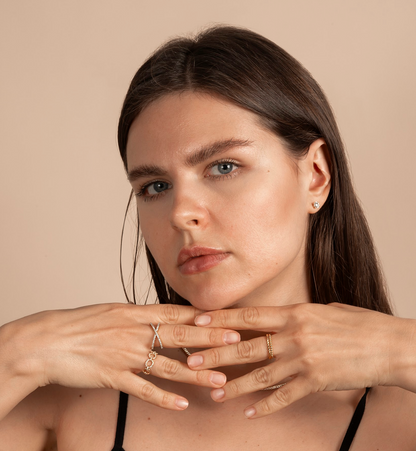 Gold Beaded Ring - AVIR New York