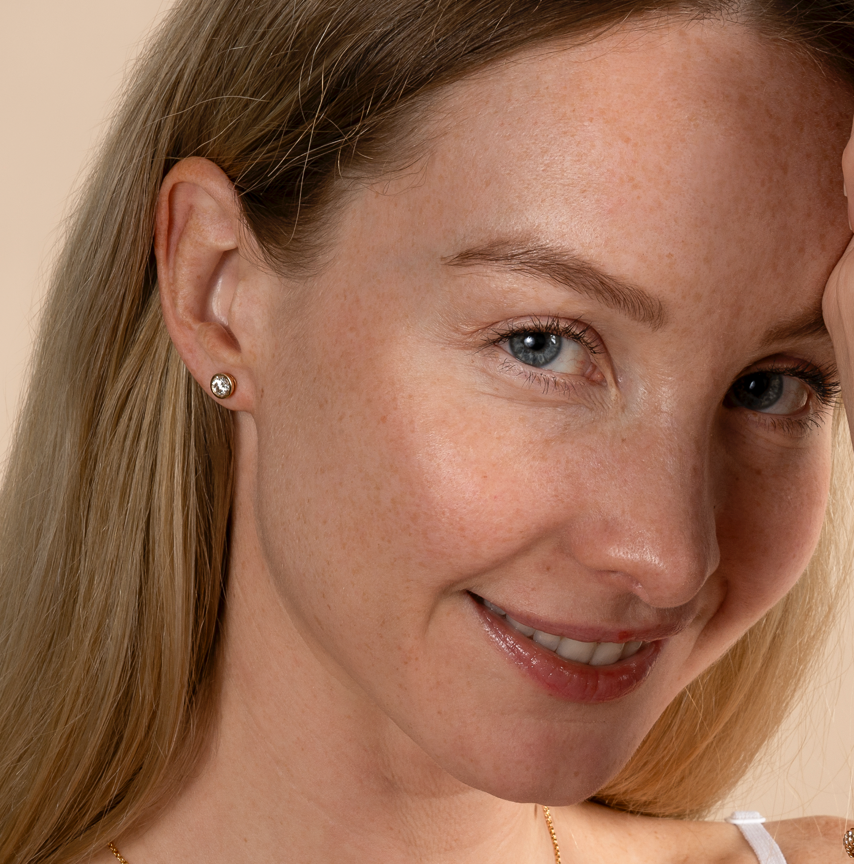 Bezel Set Natural Diamond Stud Earrings - AVIR New York