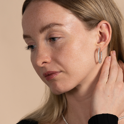 Classic Natural Diamond Hoop Earrings - AVIR New York