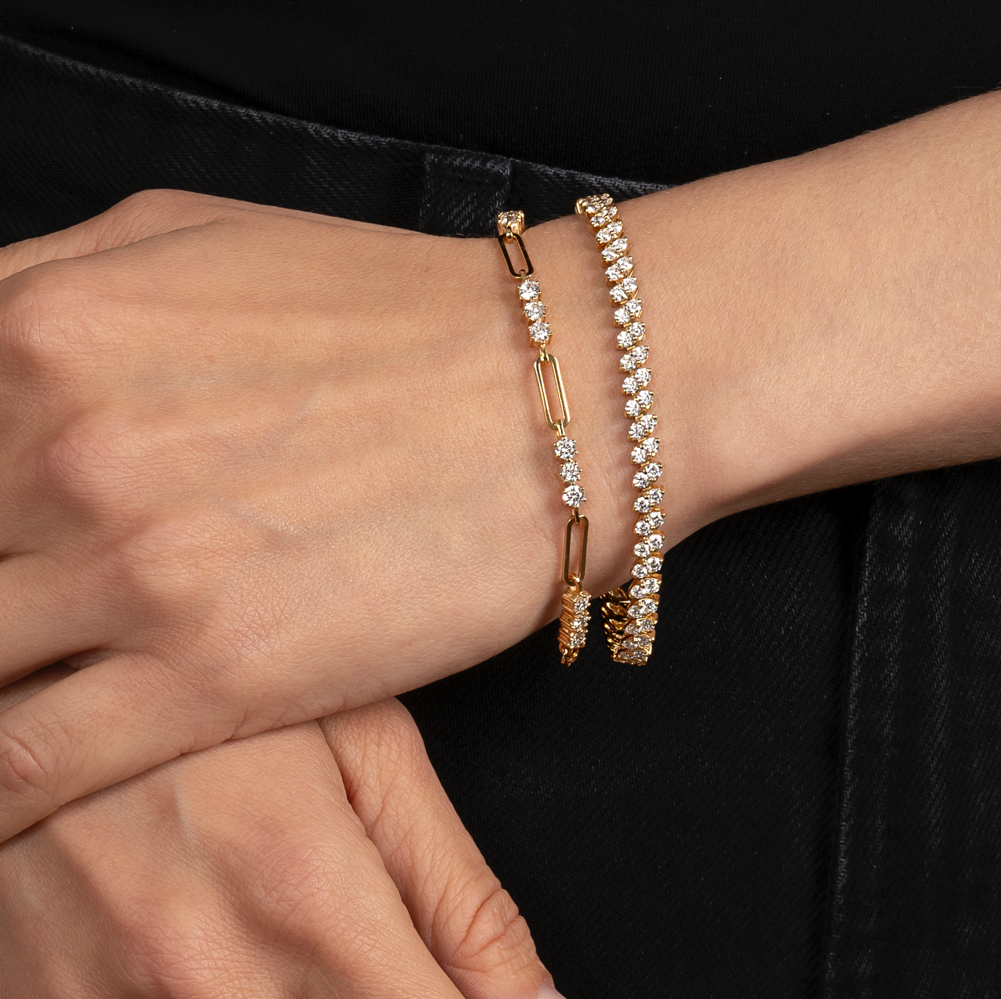Trio Natural Diamond Link Bracelet - AVIR New York