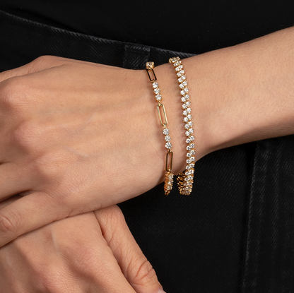 Trio Natural Diamond Link Bracelet - AVIR New York