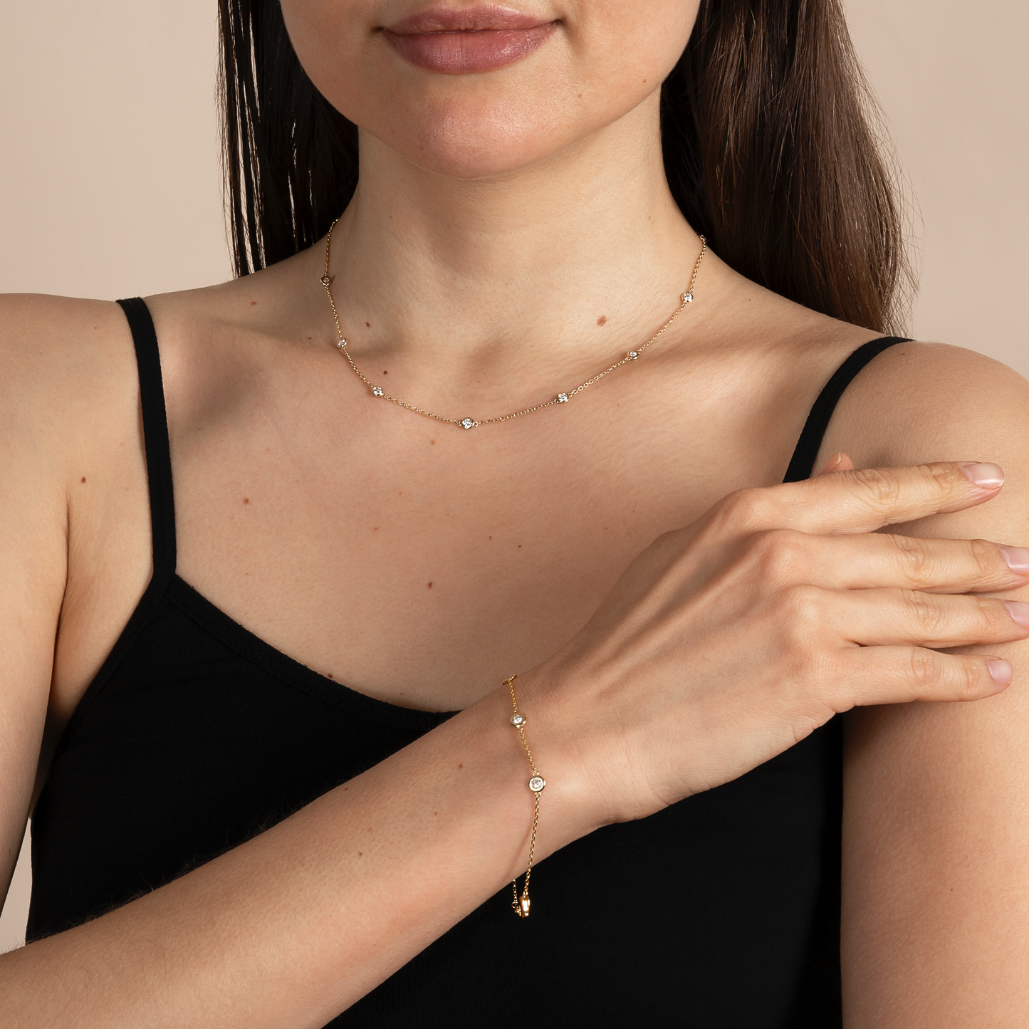 Diamond by the Yard Lab Grown Diamond Bracelet and 16 Inch Necklace Set - AVIR New York