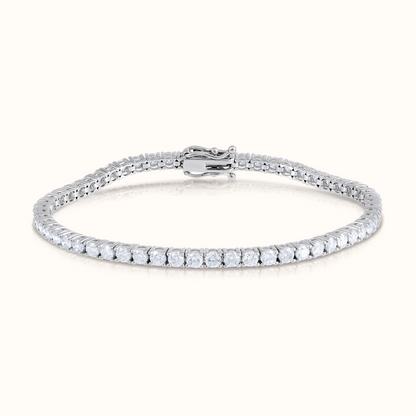 Classic 4 Prong Natural Diamond Tennis Bracelet - AVIR New York