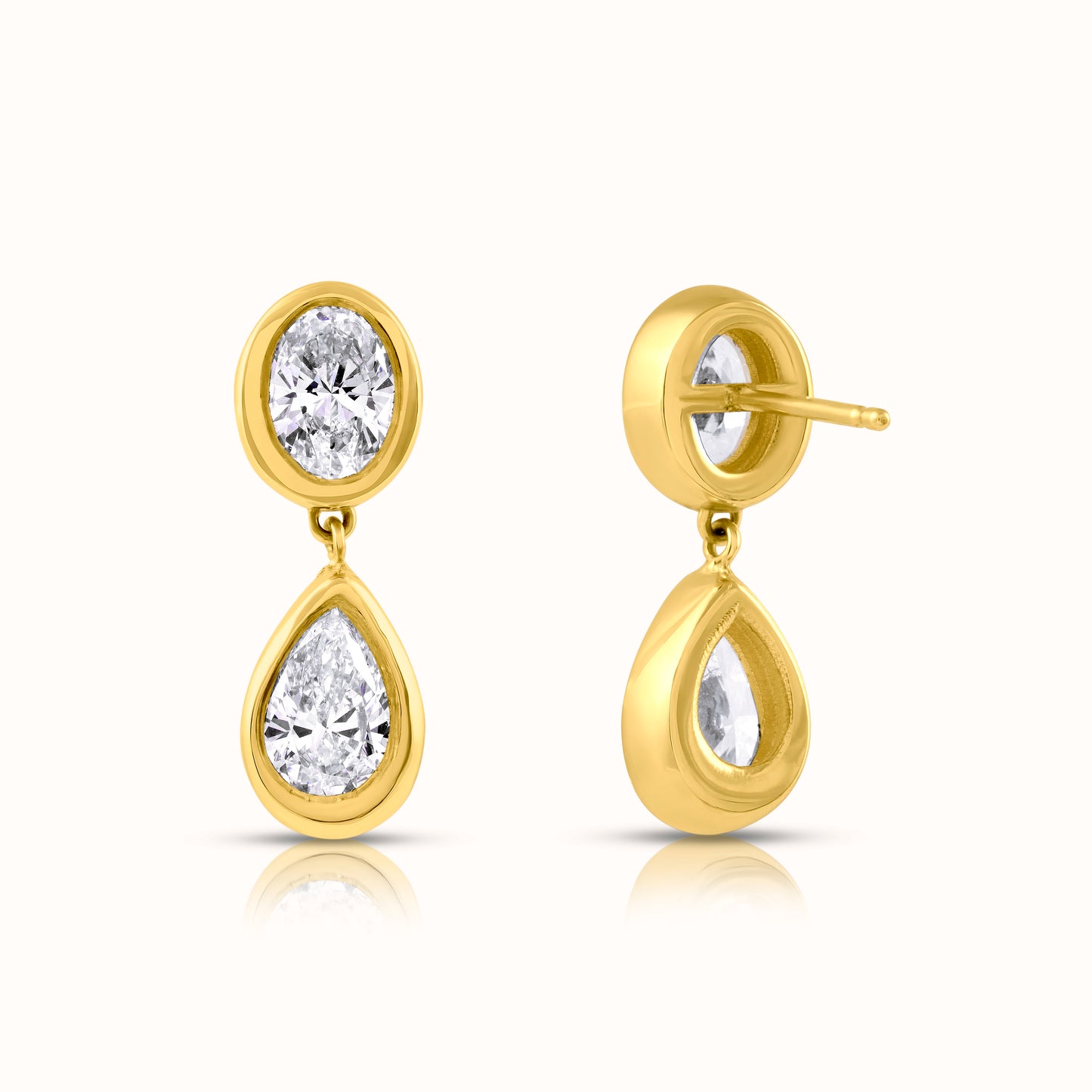 Sera 2 Carat Lab Grown Diamond Drop Earrings - AVIR New York