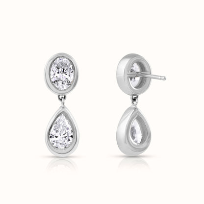 Sera 2 Carat Lab Grown Diamond Drop Earrings - AVIR New York