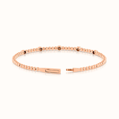 Lab Grown Diamond Flexible Beaded Diamond Bangle