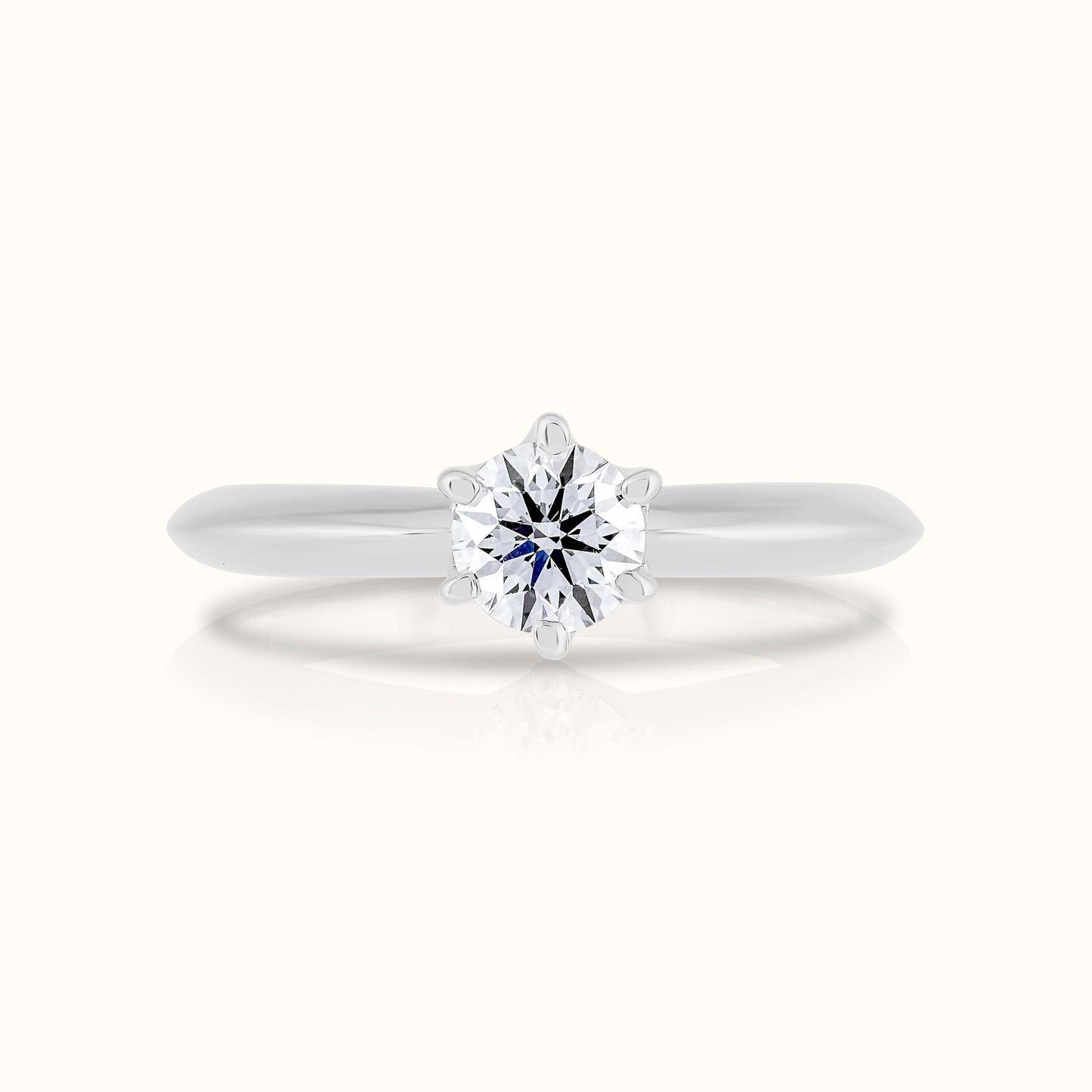 Classic Six Prong Round Lab Grown Diamond Ring