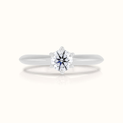 Classic Six Prong Round Lab Grown Diamond Ring