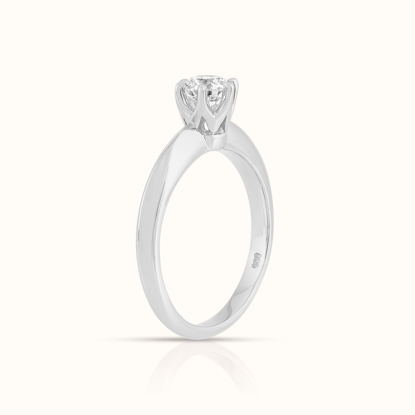 Classic Six Prong Round Lab Grown Diamond Ring