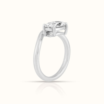 Floating East West Lab Grown Diamond Oval Ring