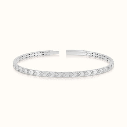 Lab Grown Diamond Arrow Flexible Bangle